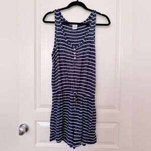 2/$20 ✨Stars Above Striped Romper Navy Blue and White Size S